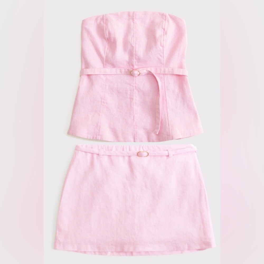 Abercrombie Premium Linen Skort and Top Set